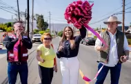 Claudia Agat�n inaugura pavimentaci�n de m�s 3 mil m2 en avenida P�pila