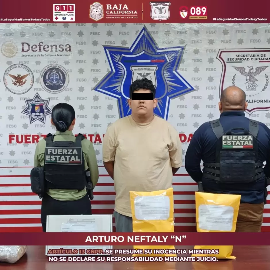 Detiene Fuerza Estatal a "El �o�o", objetivo prioritario en el Valle de Mexicali
