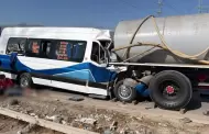 Choque entre transporte p�blico y pipa deja al menos 15 lesionados en el bulevar 2000