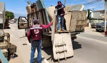 Operativo especial de recolecci�n de basura de traspatio en Montemar