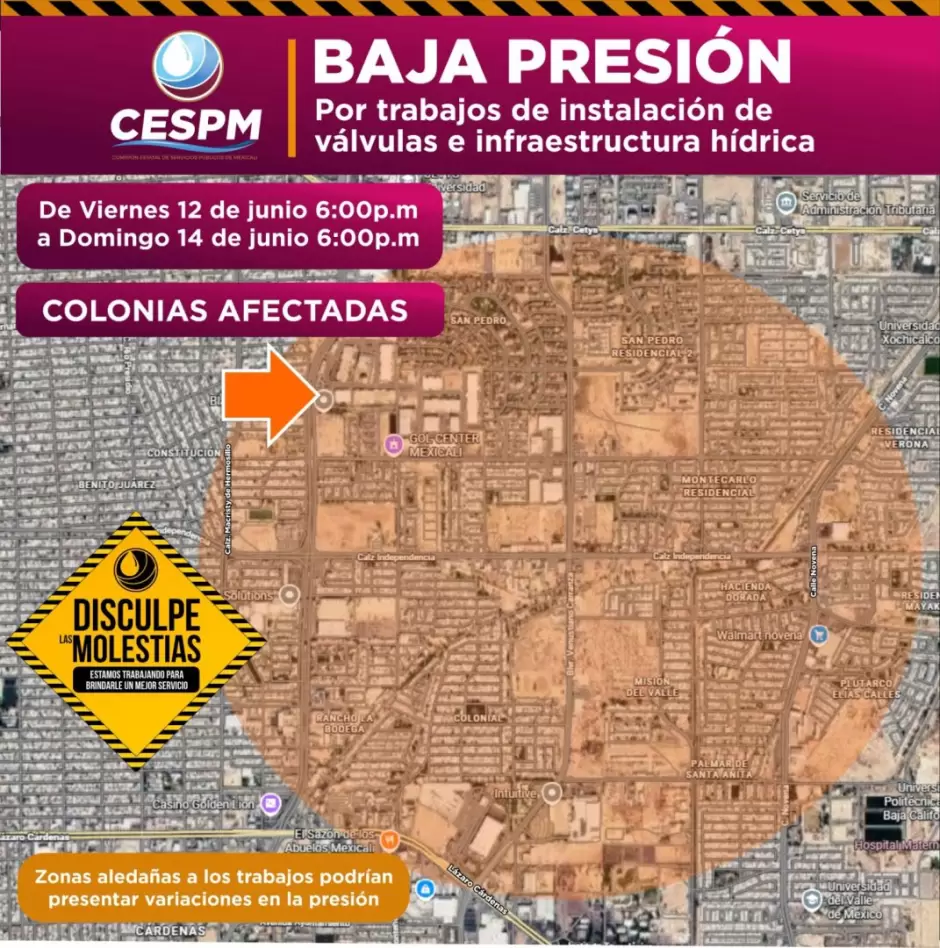 Obras de infraestructura hídrica en Carranza y calzada Independencia este fin de semana