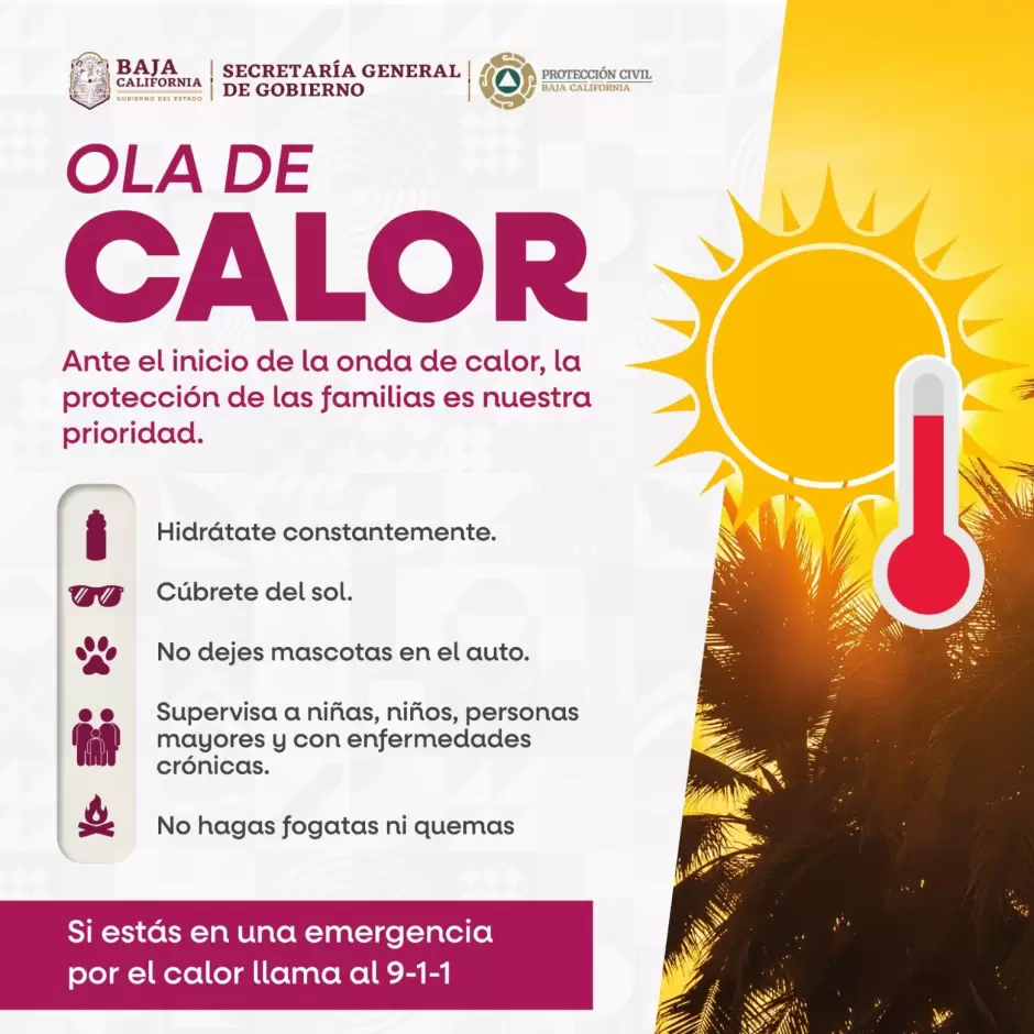 Inicia ola de calor en Mexicali, advierte Protecci�n Civil BC