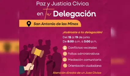 Servicios de Justicia C�vica a San Antonio de las Minas