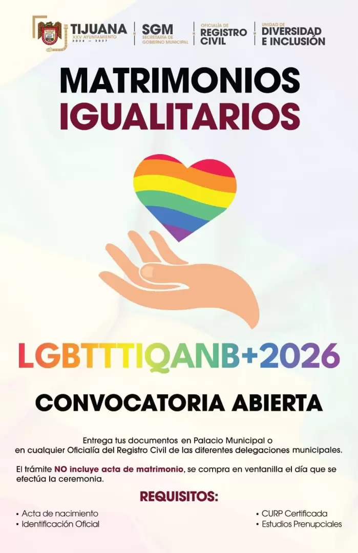 Campaña de matrimonios igualitarios LGBTTTIQANB+ 2026