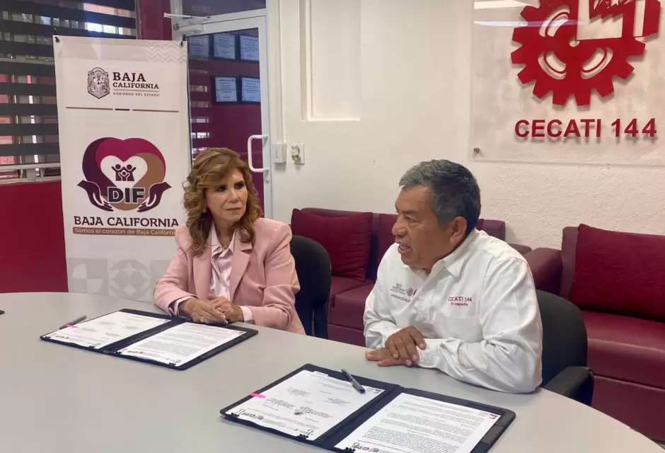 Firma de convenio con CECATI 144 para capacitar a jóvenes del Albergue Temporal de Tijuana