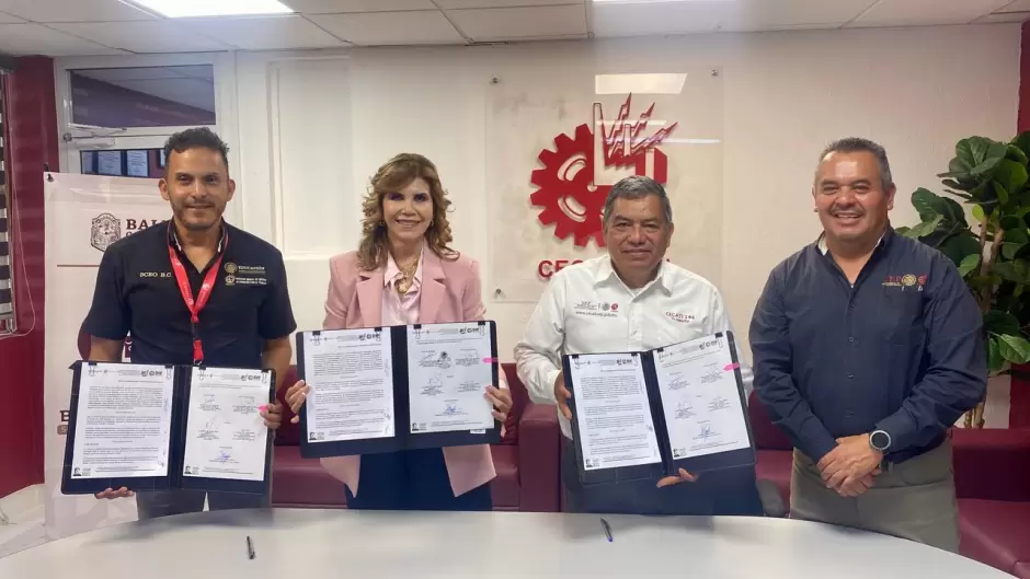 Firma de convenio con CECATI 144 para capacitar a jóvenes del Albergue Temporal de Tijuana