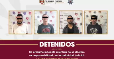 Polic�a Municipal detiene a cuatro individuos buscados por autoridades