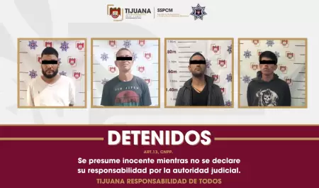 Polic�a Municipal detiene a cuatro individuos buscados por autoridades