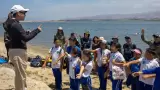 Rinden protesta ni�as y ni�os como Guardianes Ambientales en Punta Banda