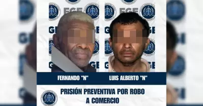 Mantienen prisi�n preventiva a dos acusados de robo a comercio