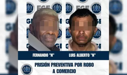 Mantienen prisi�n preventiva a dos acusados de robo a comercio