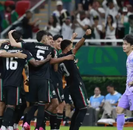 Partido entre las selecciones de M�xico y Corea del Sur en el estadio Guadalajar