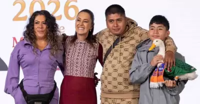 El pato Merlin fue invitado por la presidenta Claudia Sheinbaum Pardo a la confe