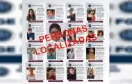 Localiza FGE a 17 personas reportadas como desaparecidas