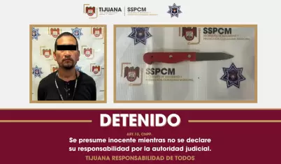 Detienen a hombre por presuntas lesiones con arma punzocortante en la colonia So