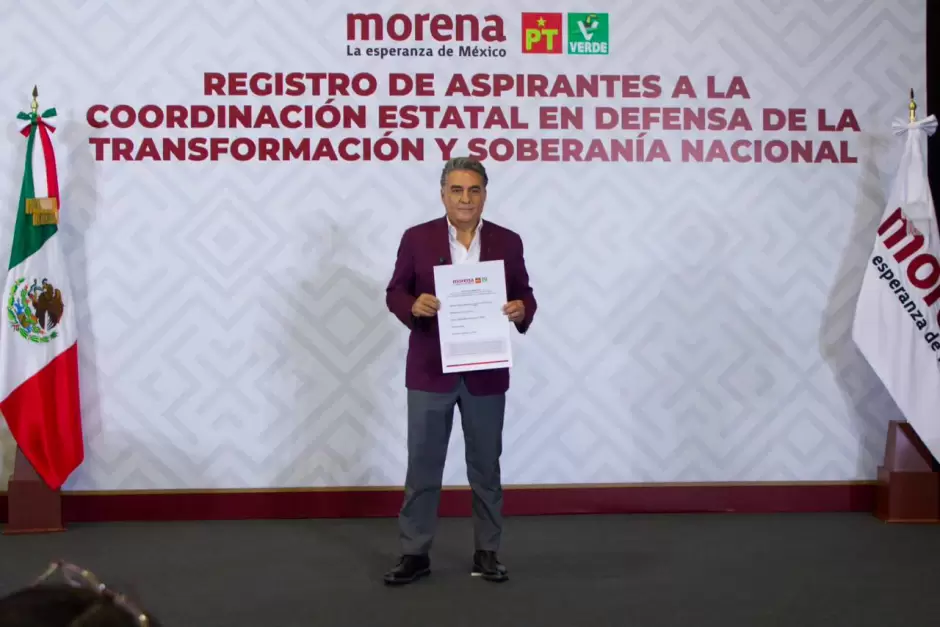 Nueve aspirantes de Morena, PT y Verde se registran para la gubernatura de BC