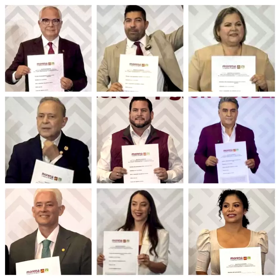 Nueve aspirantes de Morena, PT y Verde se registran para la gubernatura de BC