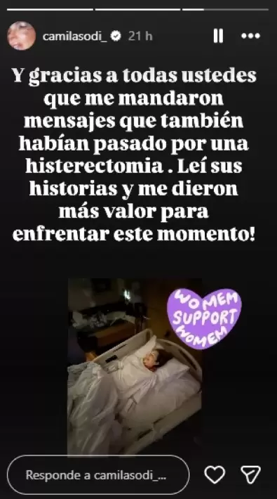 Camila Sodi confirma que fue sometida a una histerectomía