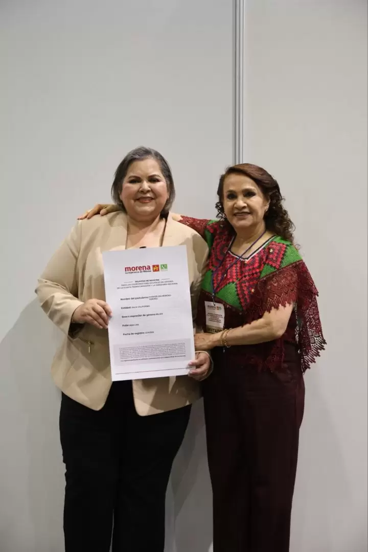 Se registra Eva Moreno como aspirante a dirigir la Cuarta Transformación en Baja California