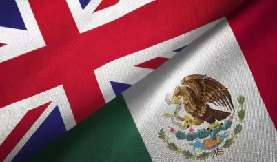 Bandera de Reino Unido y M�xico