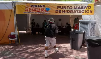 Contin�an activos puntos de hidrataci�n y Ruta de la Salud para prevenir afectac