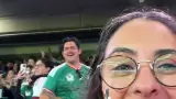 Se disculpa hombre que arroj� cerveza a una mujer durante el partido M�xico vs.