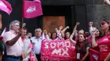 Mitin pol�tico encabezado por Guadalupe Acosta Naranjo, presidente de Somos MX