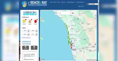 Plataforma para consultar la calidad del agua en playas
