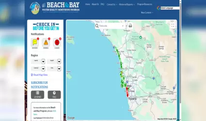 Plataforma para consultar la calidad del agua en playas