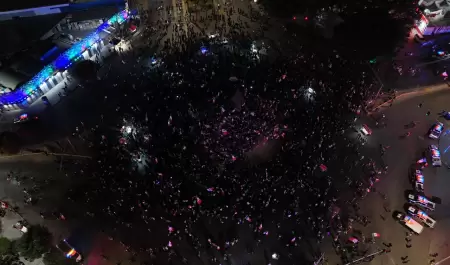 Festejo del triunfo de selecci�n mexicana