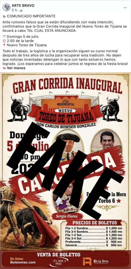 Las corridas de toros en Tijuana llegan de nuevo a tribunales