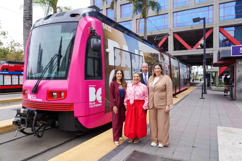 Baja California promociona sus siete destinos en el MTS Trolley de San Diego durante la temporada alta de verano