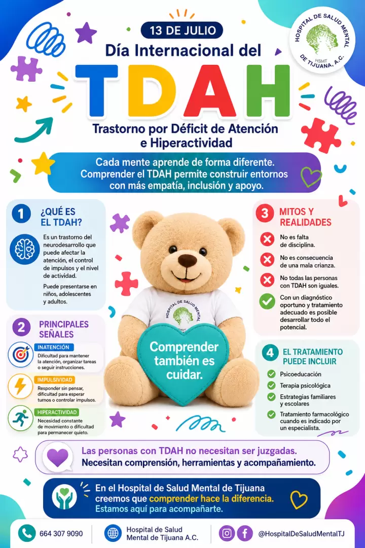 Hospital de Salud Mental de Tijuana llama a detectar y tratar el TDAH desde la infancia