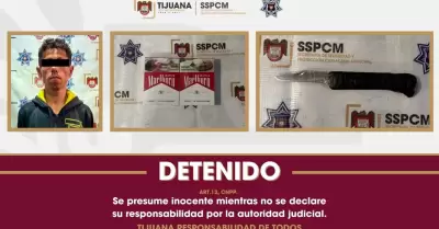 Detienen a hombre por presunto robo con violencia a tienda OXXO en El Florido II