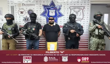 Capturan en Mexicali a "El Fili", presunto objetivo prioritario; le aseguran dro