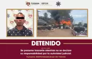 Aseguran agentes de la Polic�a Municipal a un hombre por su presunta responsabilidad en incendio de casa habitaci�n