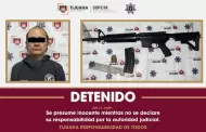 Arresta Polic�a Municipal a sujeto que llevaba un arma larga en un estuche de guitarra