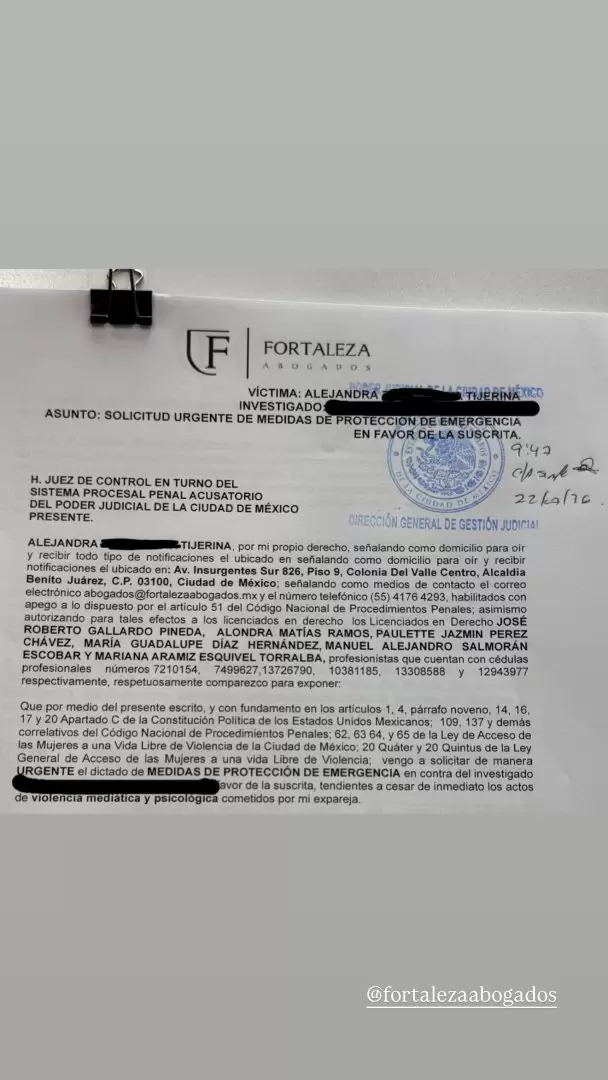 Alejandra Tijerina denuncia a Masad Altamimi por violencia
