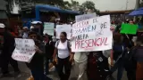 Manifestaci�n de aspirantes rechazados en el primer examen virtual de ingreso a 