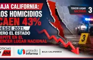 Baja California: los homicidios caen 43% desde 2021, pero el estado repite en el tercer lugar nacional