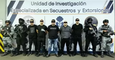Captura de presuntos extorsionadores en Jalisco
