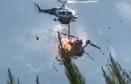 VIDEO Deja dos muertos choque de helic�pteros que combat�an incendio forestal en Grecia
