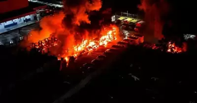 Incendio en bodega de PepsiCo en Matamoros, Tamaulipas