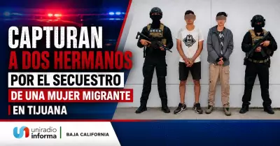 Capturan a dos hermanos por el secuestro de una mujer migrante.