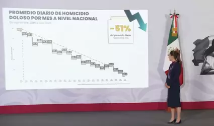Reportan reducci�n del 51% de los homicidios dolosos en el pa�s en julio pasado
