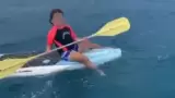Ni�a arrastrada mar adentro en La Paz