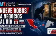 Nueve robos a negocios al d�a en Baja California: la entidad supera al EdoMex en tasa por habitante
