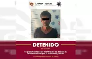 Aseguran elementos de la SSPCM a hombre por presunto acoso sexual contra una menor de edad