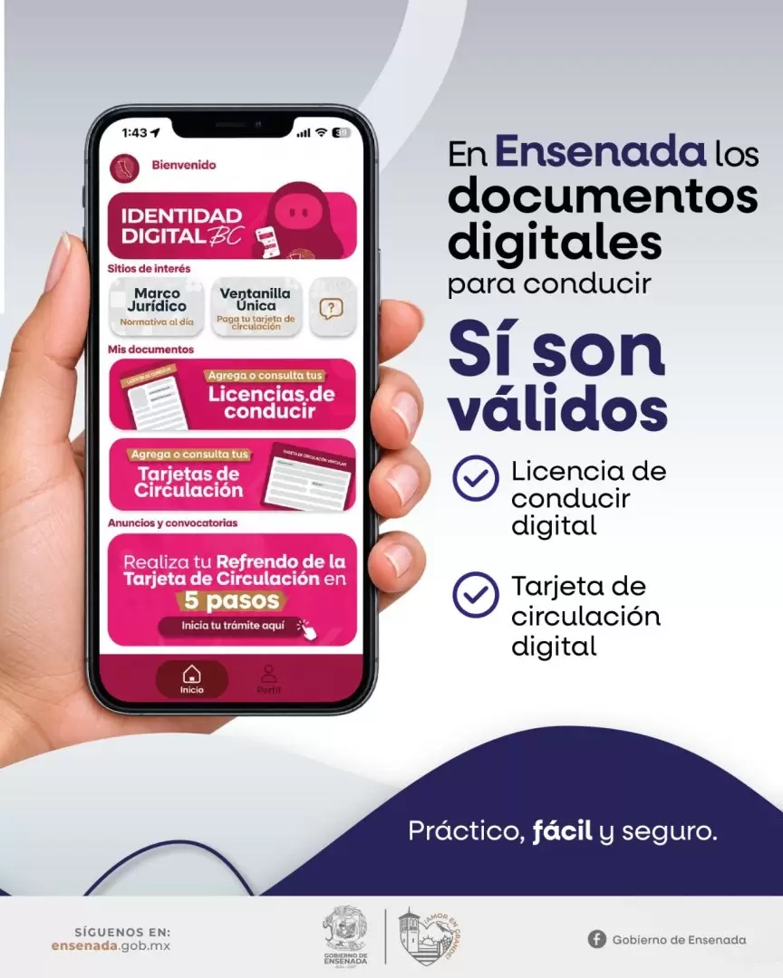 Recuerdan que documentos digitales para conducir son válidos.