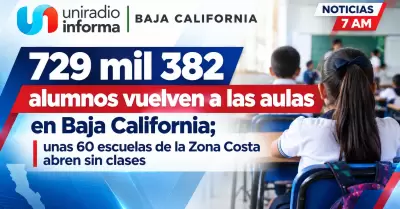 729 mil 382 alumnos vuelven a las aulas en Baja California.